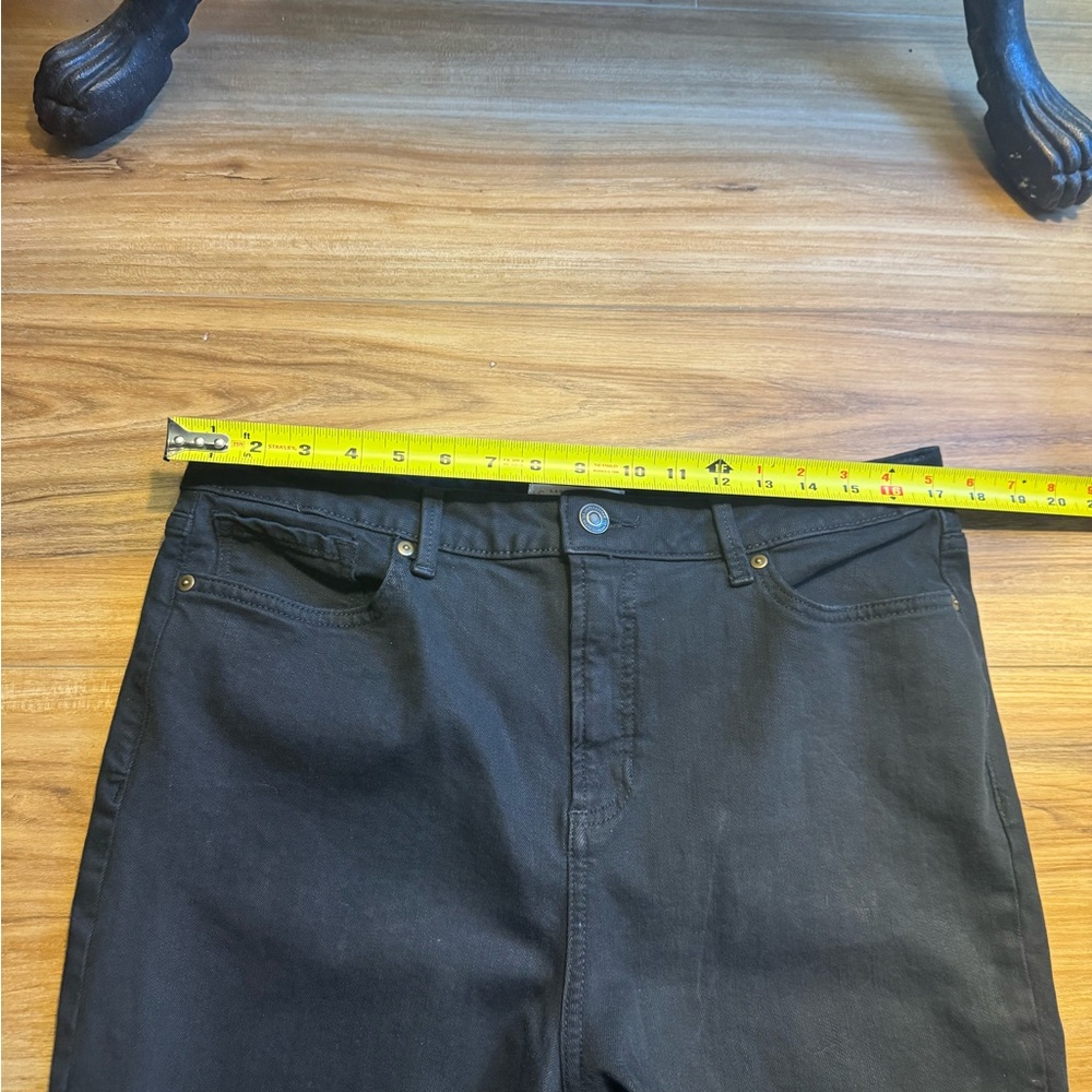 LC Lauren Conrad Black Flare Jeans super high rise - Picture 2 of 8